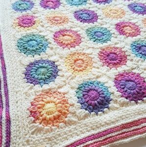 Read more about the article Sunburst Granny Square Blanket