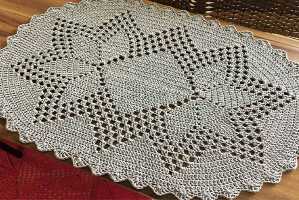 CROCHET FLOOR RUG TO MAKE FOR YOUR HOME - CROCHET STEP BY STEP