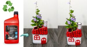 Read more about the article Jarrón de plástico reciclado hecho con amor